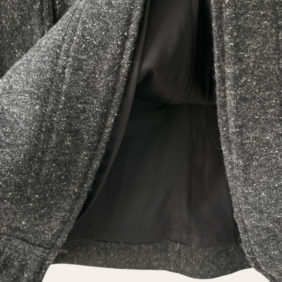WOOLRICH Charcoal Grey Wool Blend Tweed woodlyn A-Line Skirt Size 12 - Picture 8 of 10